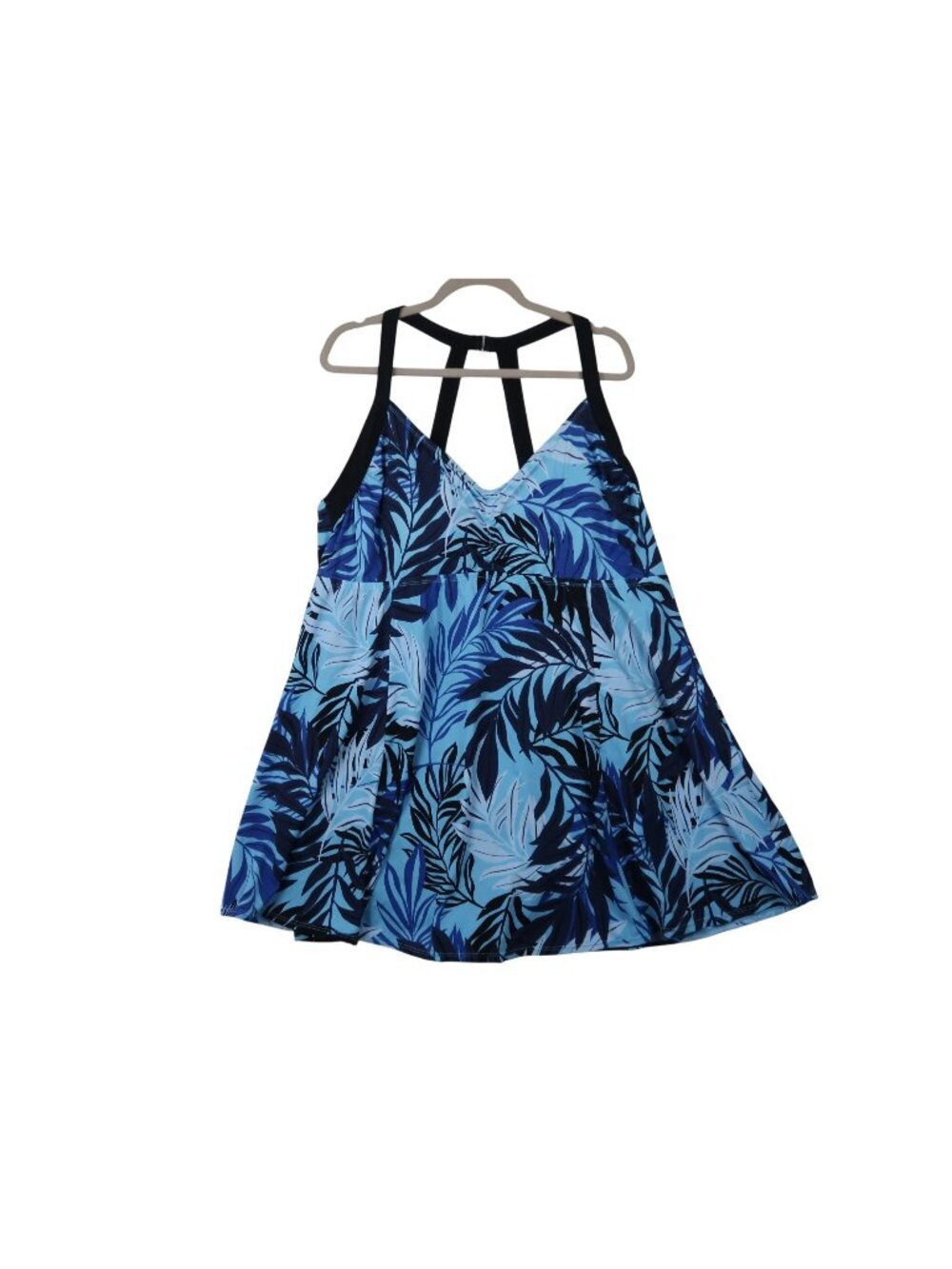 NWT Avenue 28 Plus Size Womens Swim Dress Suit One Piece Blue Tropical Print